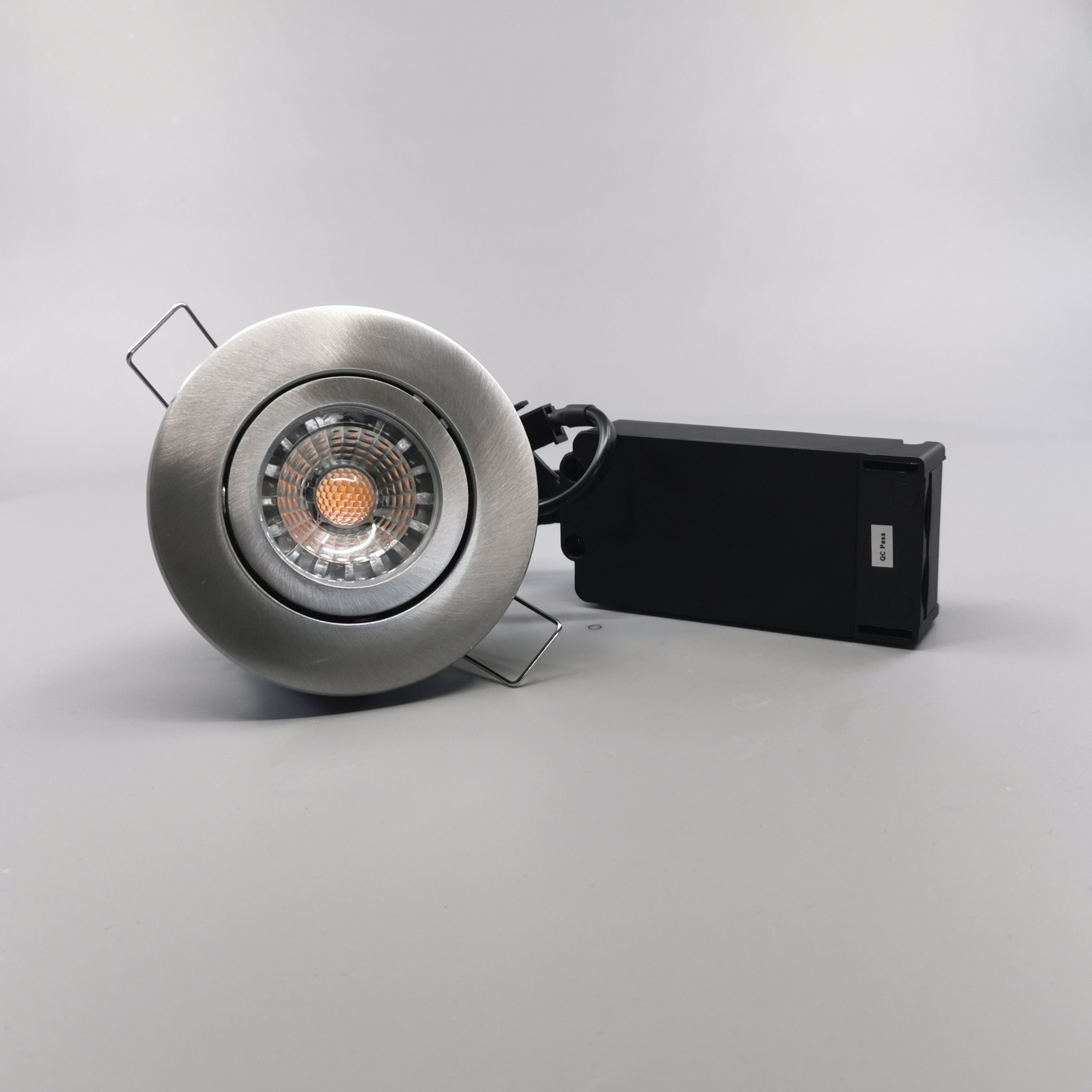 LED spot m. 6W 35° - rund børstet 33mm Type: 3502