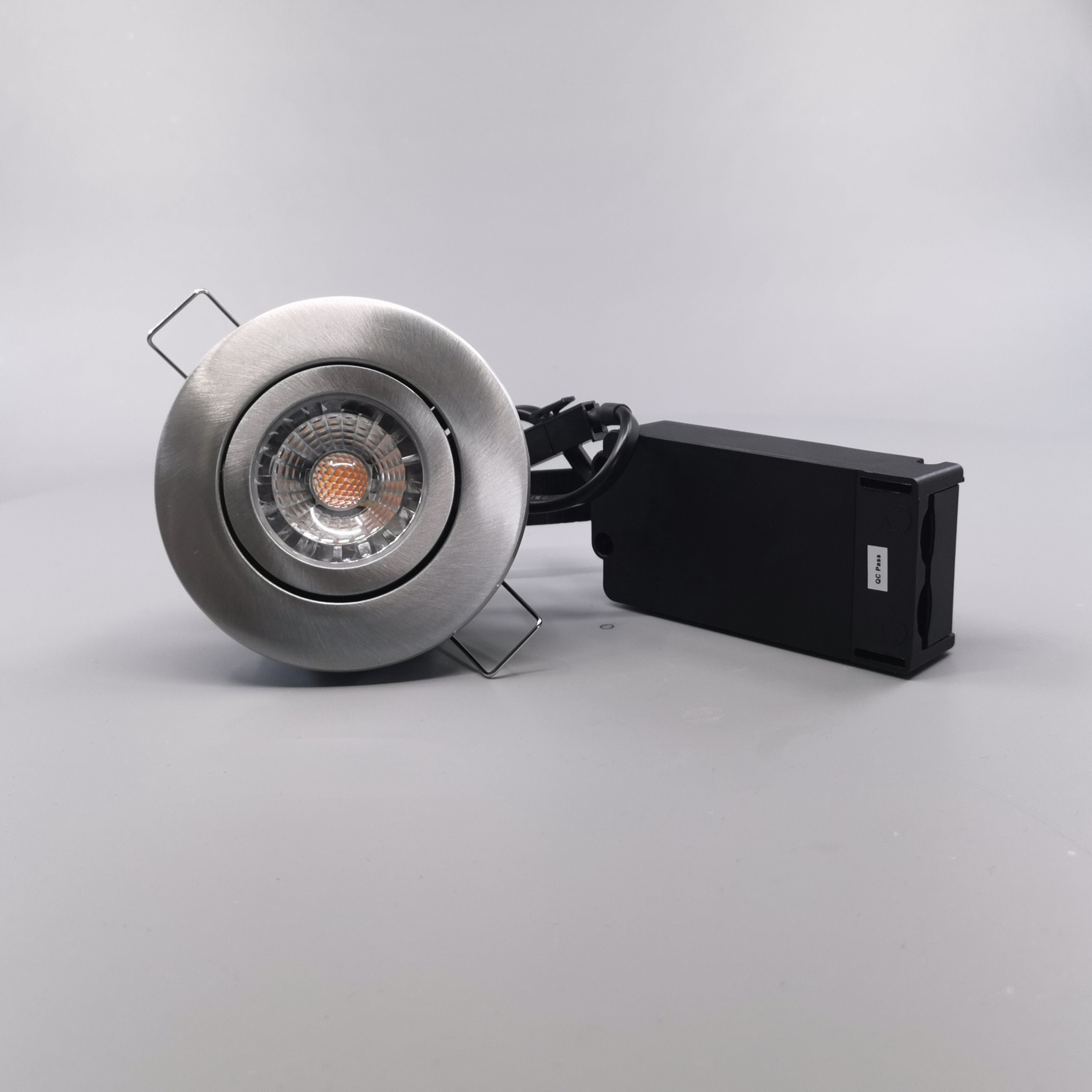 LED spot m. 6W 35° - rund børstet 33mm Type: 3502