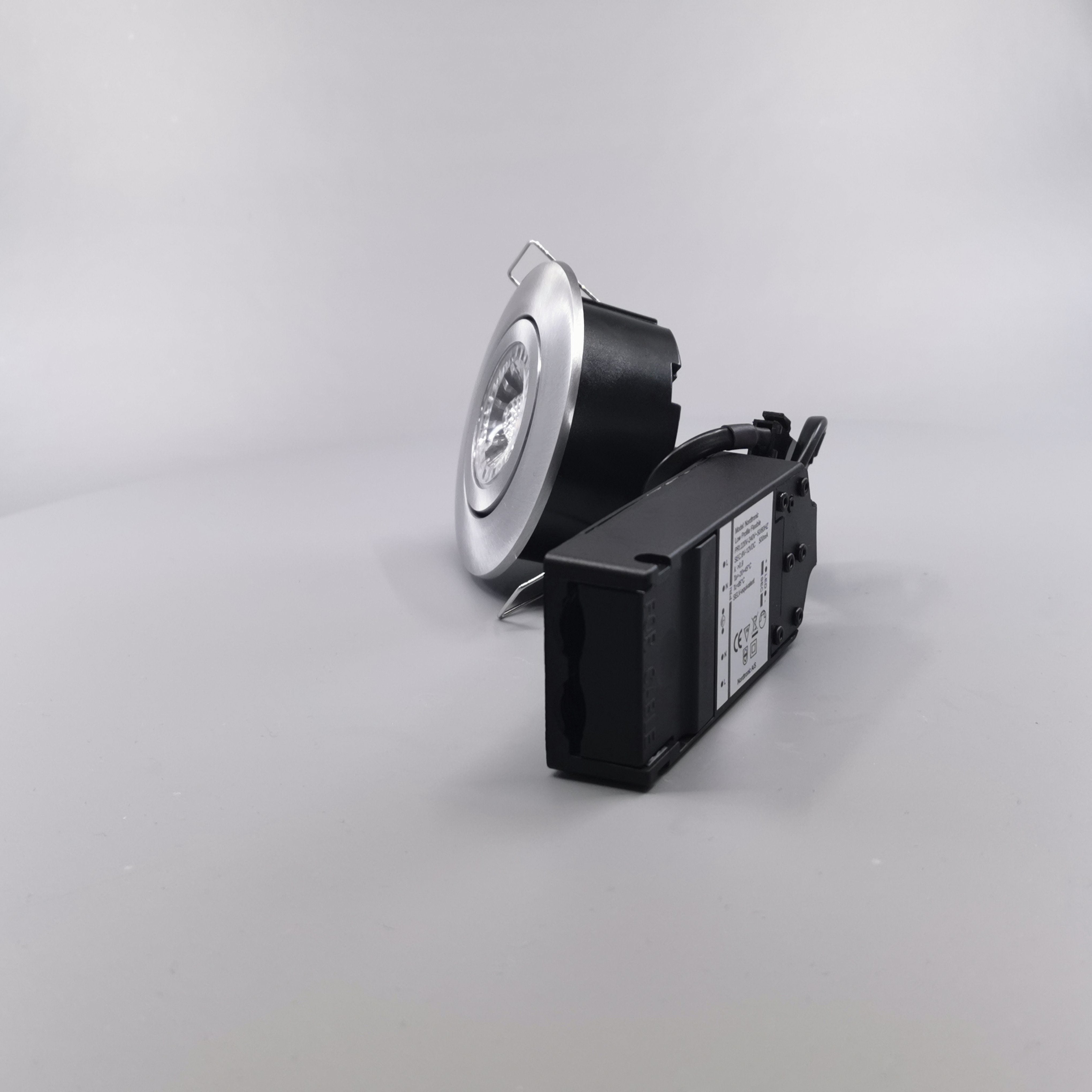 LED spot m. 6W 35° - rund børstet 33mm Type: 3502