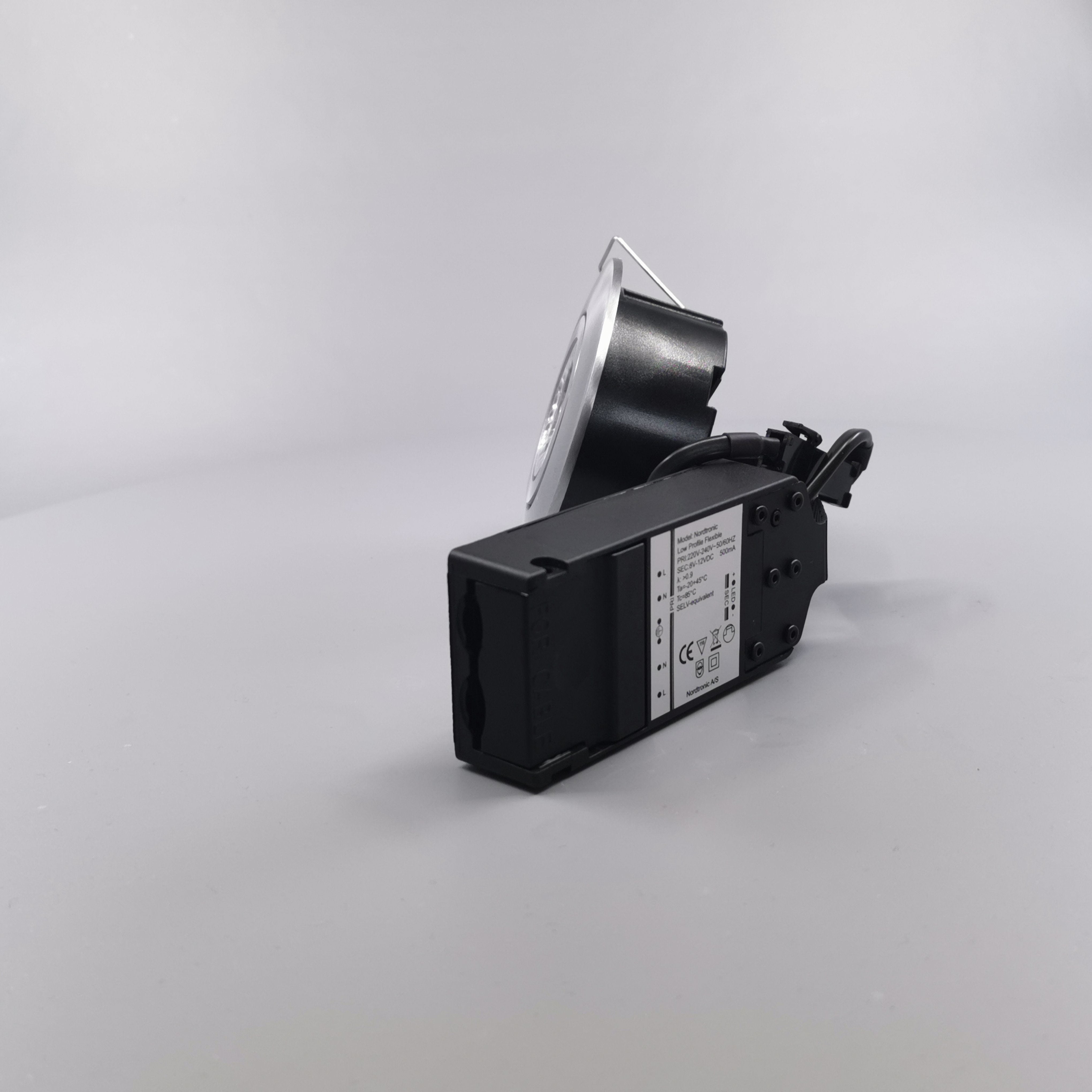 LED spot m. 6W 35° - rund børstet 33mm Type: 3502