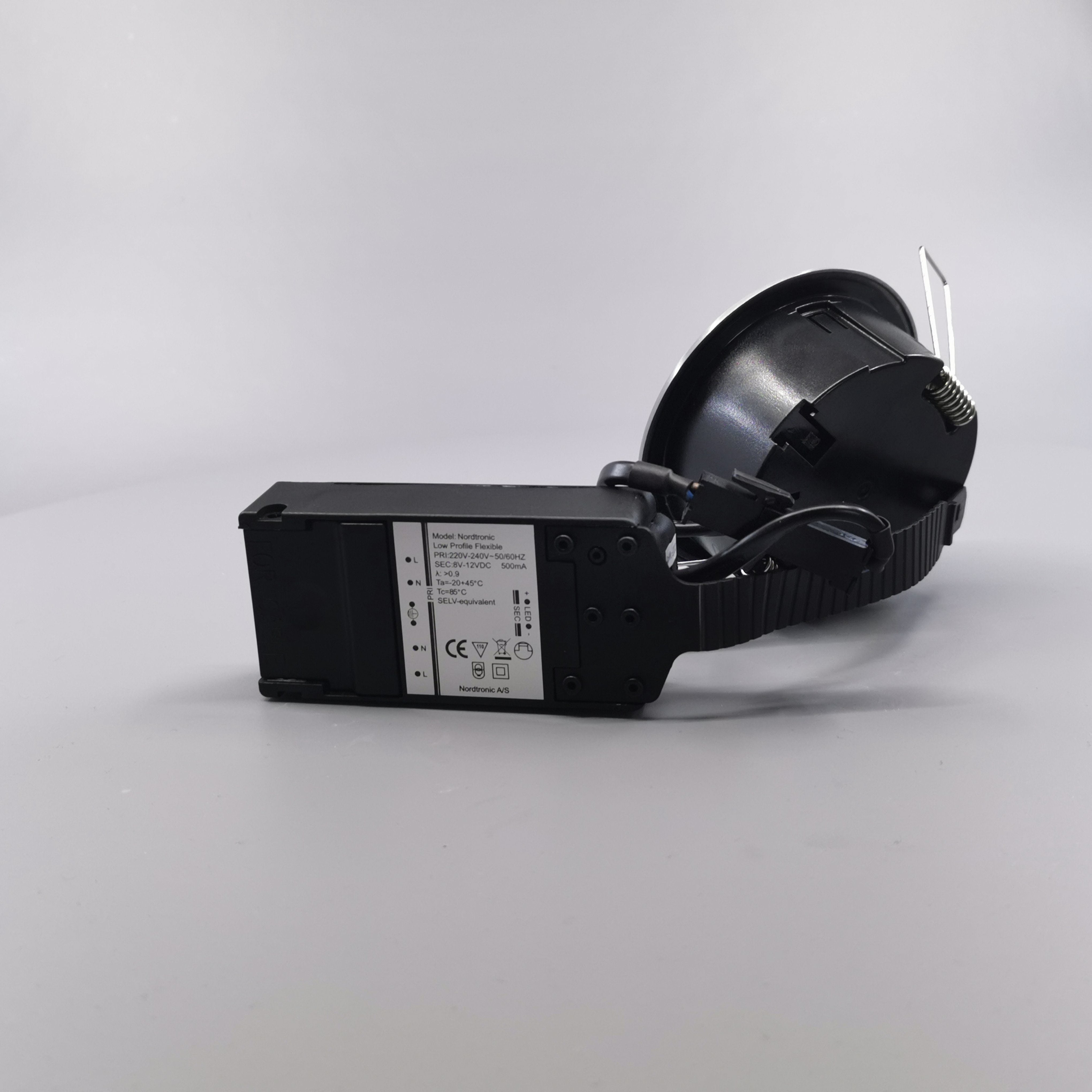 LED spot m. 6W 35° - rund børstet 33mm Type: 3502