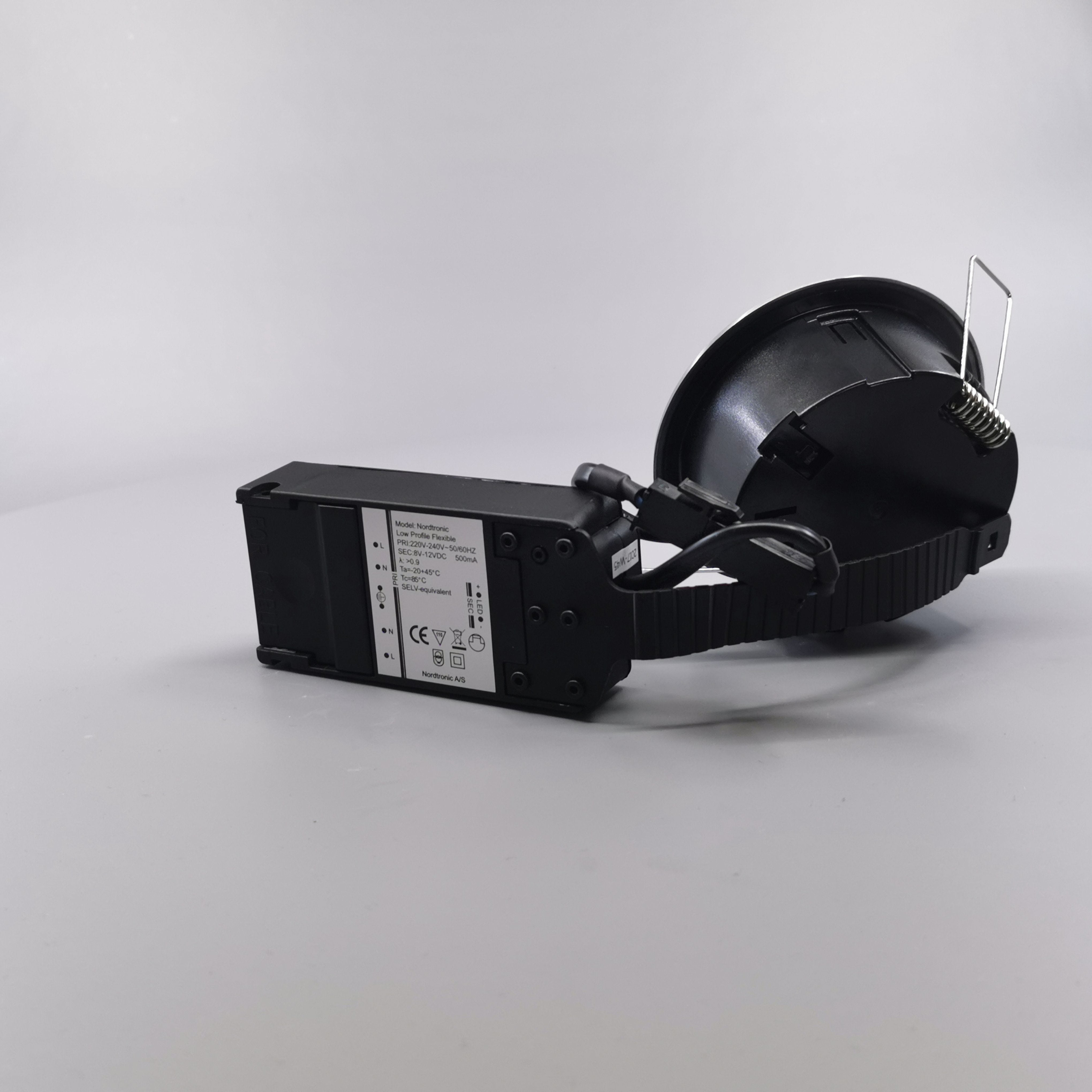 LED spot m. 6W 35° - rund børstet 33mm Type: 3502