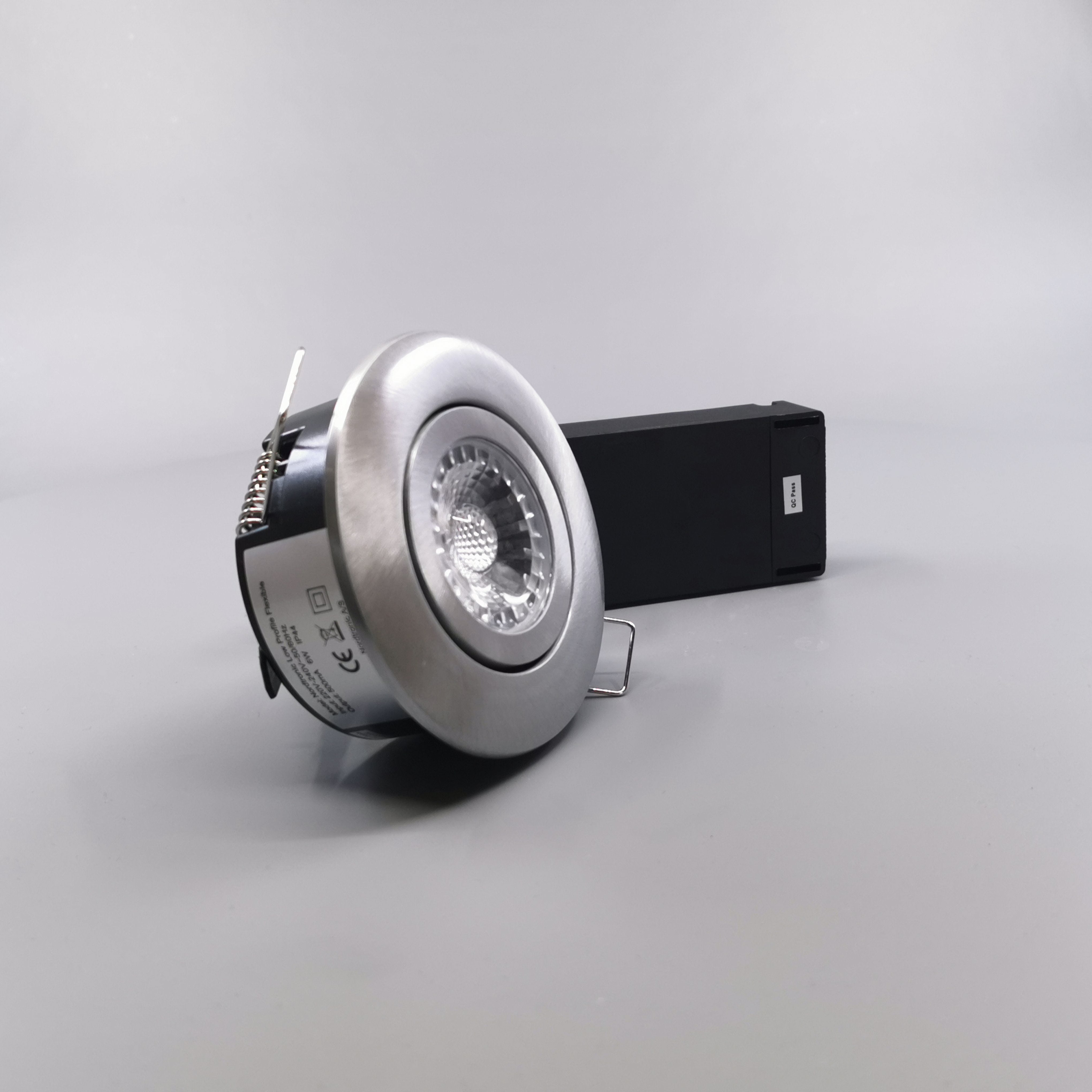 LED spot m. 6W 35° - rund børstet 33mm Type: 3502