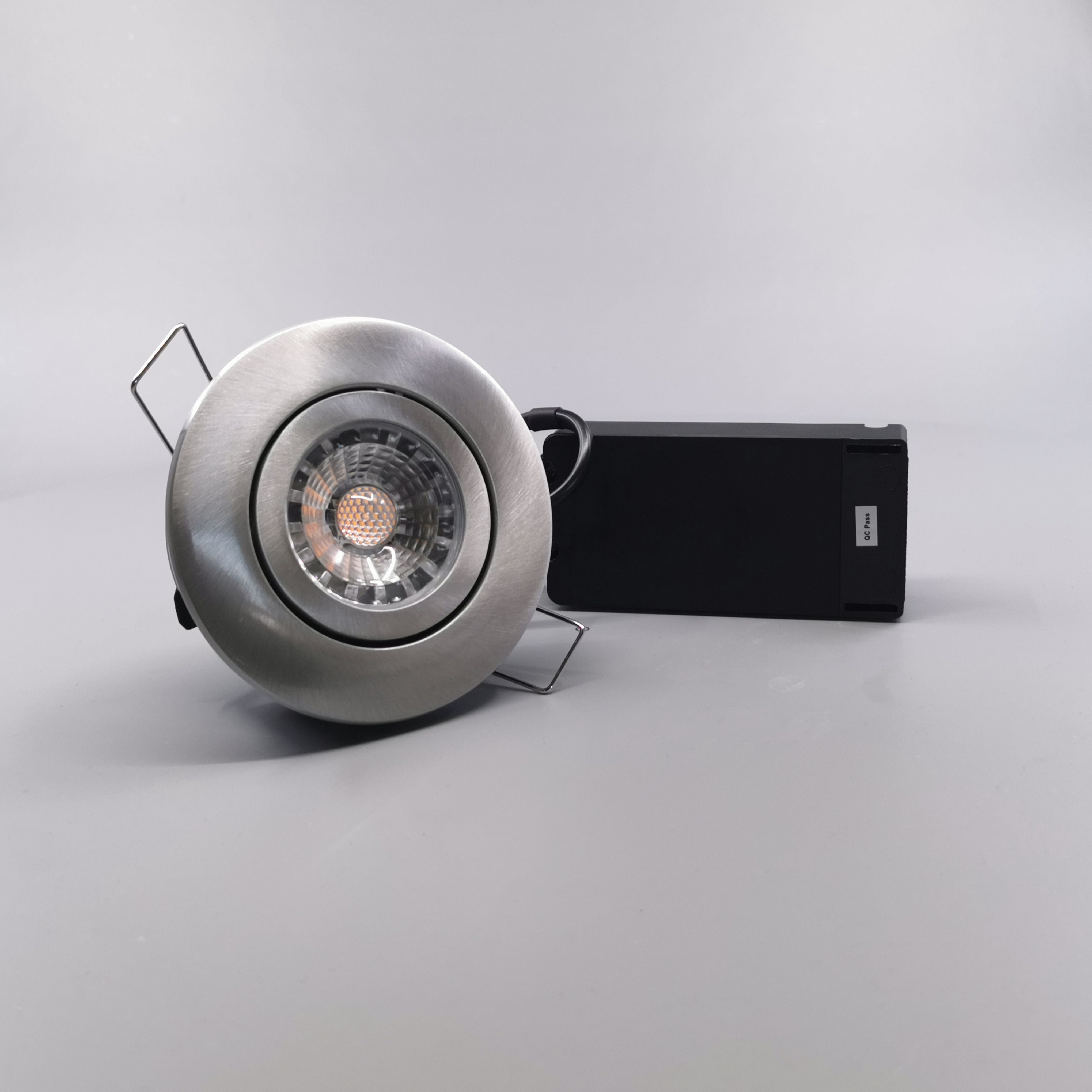 LED spot m. 6W 35° - rund børstet 33mm Type: 3502