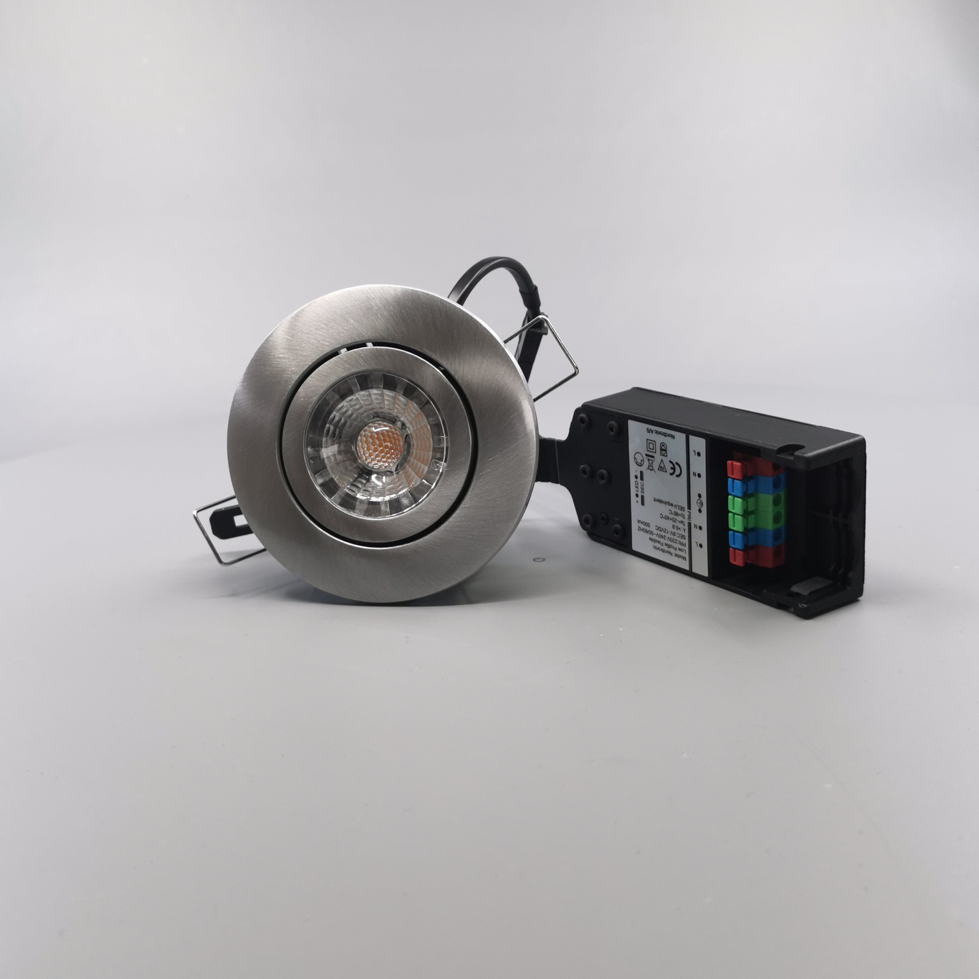 LED spot 6W 35° børstet 3000K 33mm. - Type: 3512