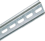 DIN skinne 7,5 mm høj med hul 6,3x18 mm (2 meter)