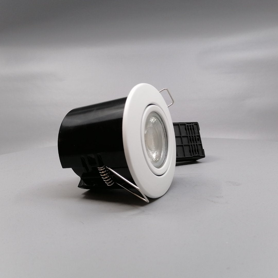 Pro indbygningsspot m. 3-Trins dæmpbar LED pære 3000K - Mat hvid (360° frame 21)