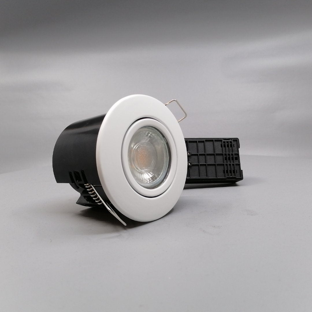Pro indbygningsspot m. 3-Trins dæmpbar LED pære 3000K - Mat hvid (360° frame 22)