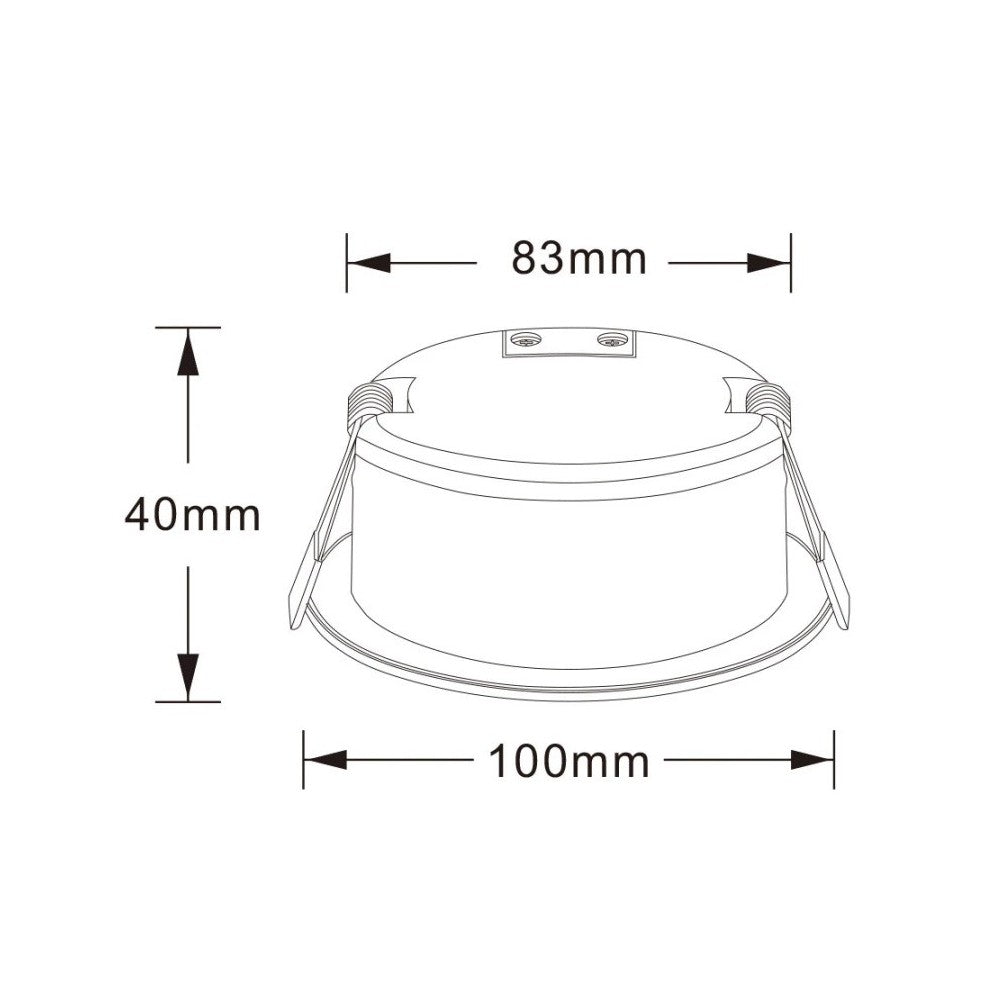 LEDlife 7W Low Profile Indbygningsspot - Ø8,3 cm Hul, Ø10 cm Mål, RA95, CCT, Dæmpbar 230V