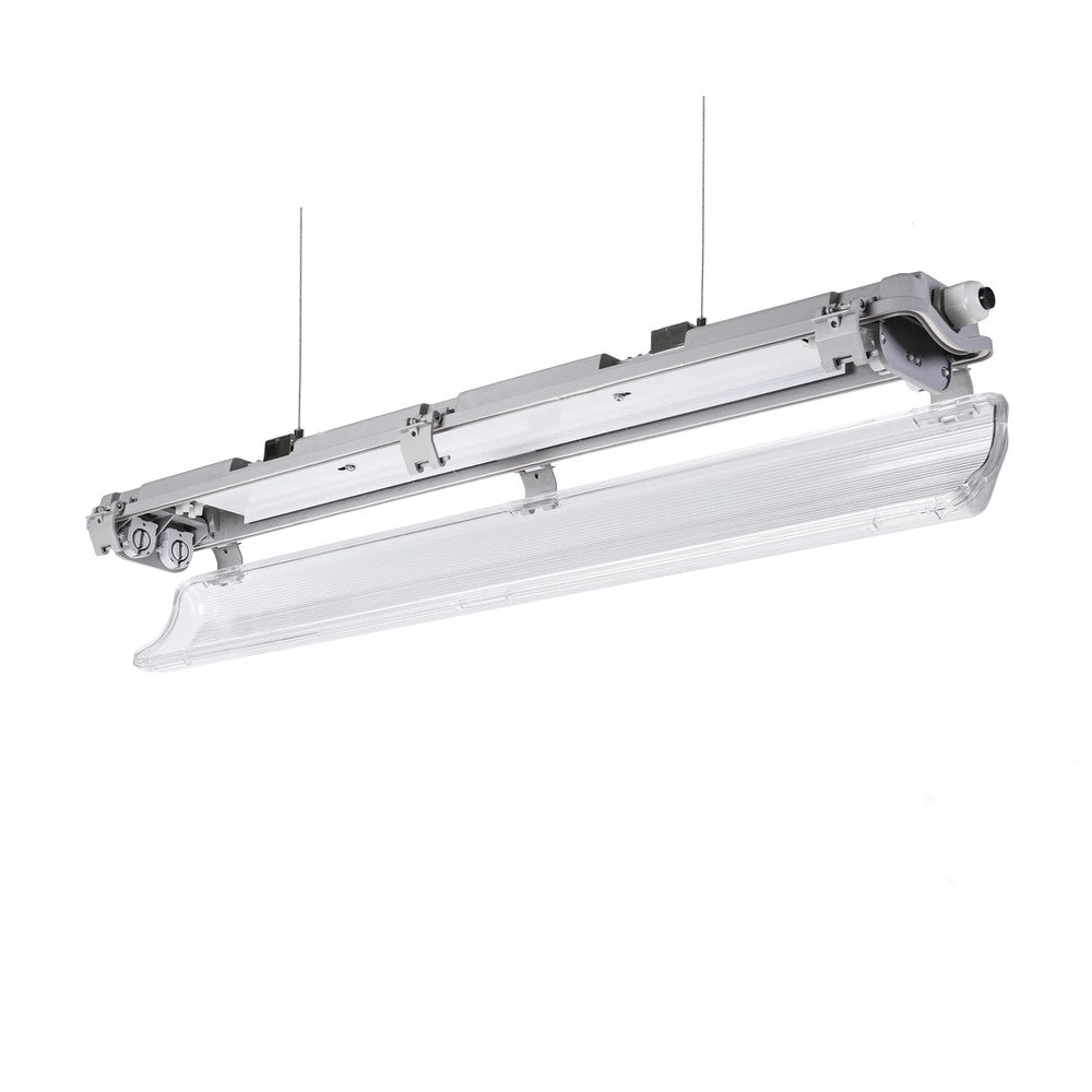 Limea T8 LED dobbeltarmatur m. IP65 vandtæt 9W LED rør