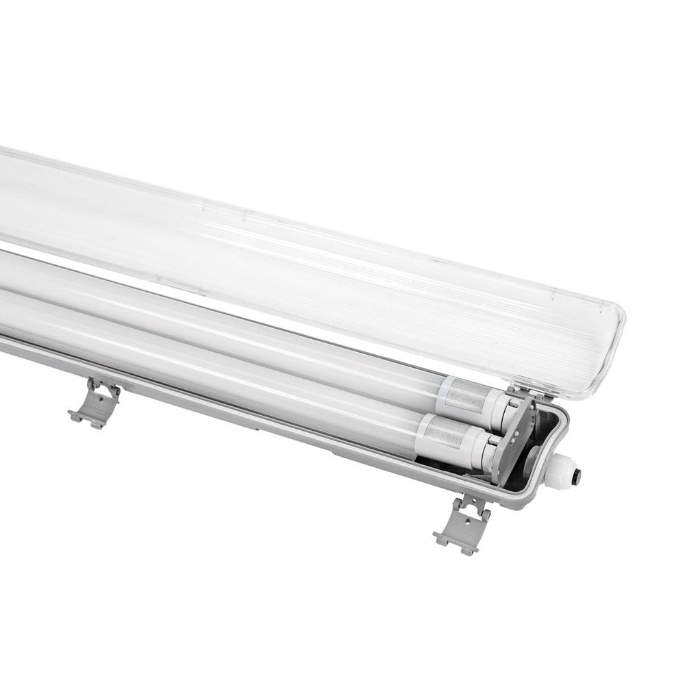 Limea T8 LED dobbeltarmatur m. IP65 vandtæt 9W LED rør