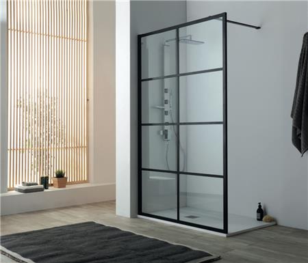 WALK IN GLASBRUSEVÆG 120X200 CM MATSORT