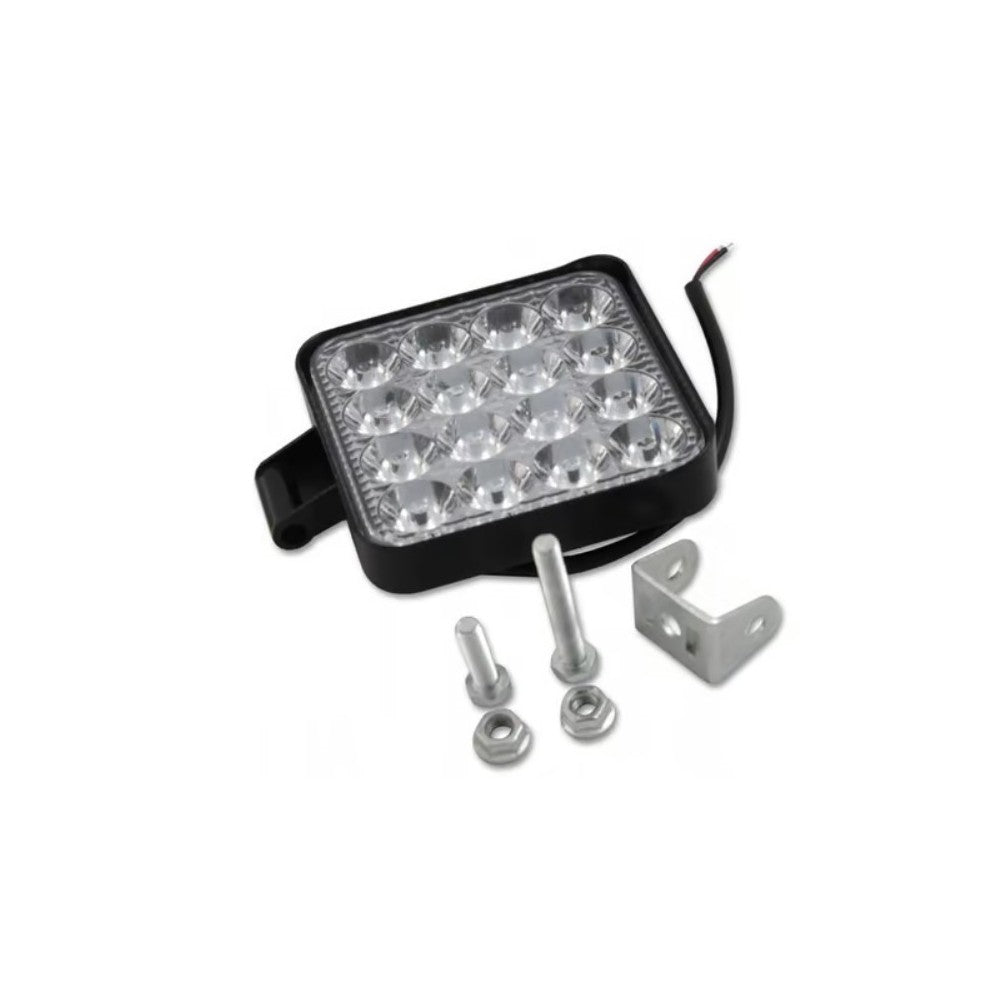48W LED arbejdslampe - til bil, lastbil, traktor, trailer, udrykningskøretøjer - kold hvid - 12V/24V - erstatter 300W - 6240lm - IP67