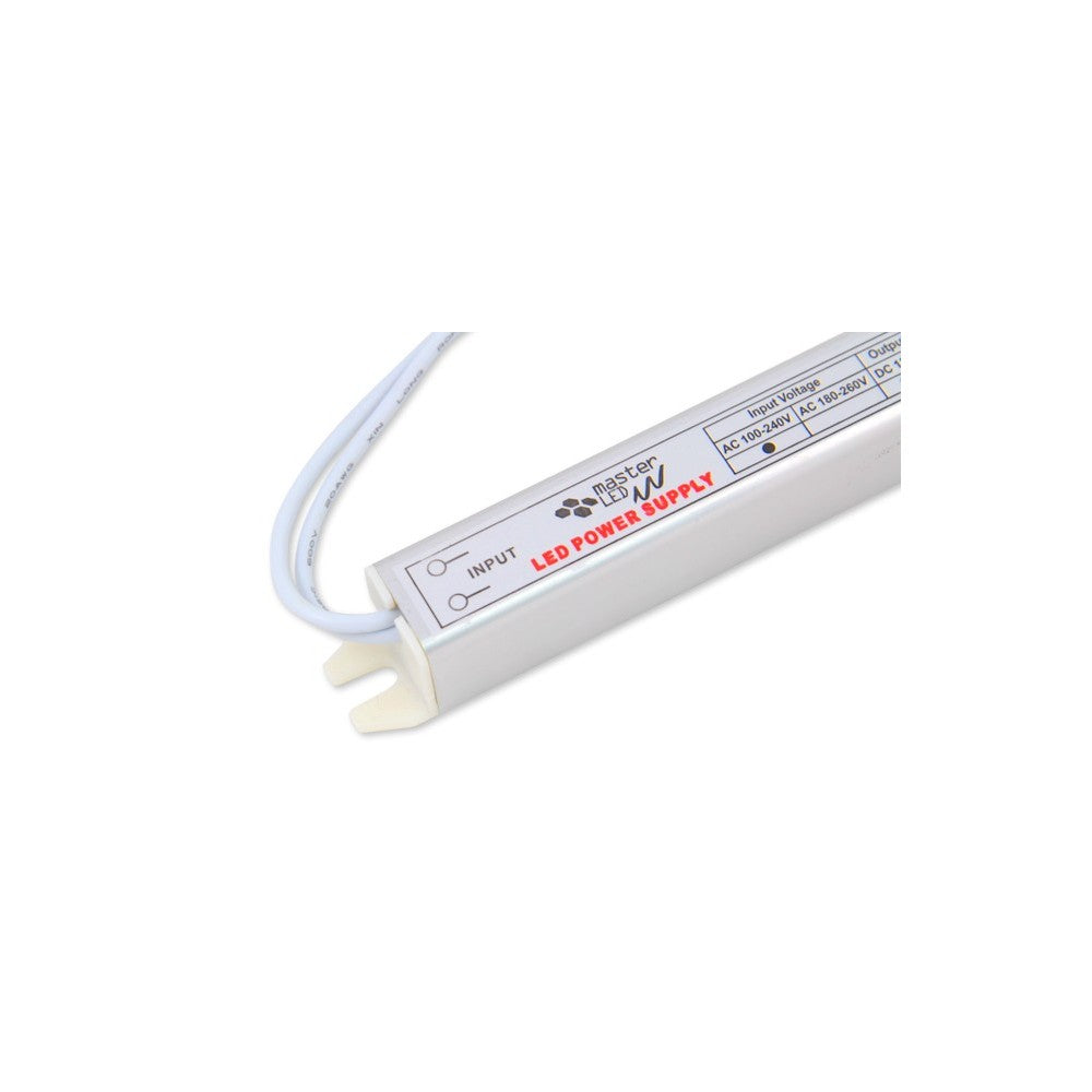 12V DC Strømforsyning - 48W, IP20, 4A, Ultra Slim - Hvid Design
