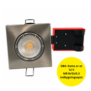 Daxtor Easy 2-Setup MR16 12V firkantet indbygningsspot – maks. 20W