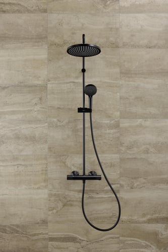 Hansgrohe Vernis Blend Showerpipe 240, 1jet, EcoSmart, mat sort