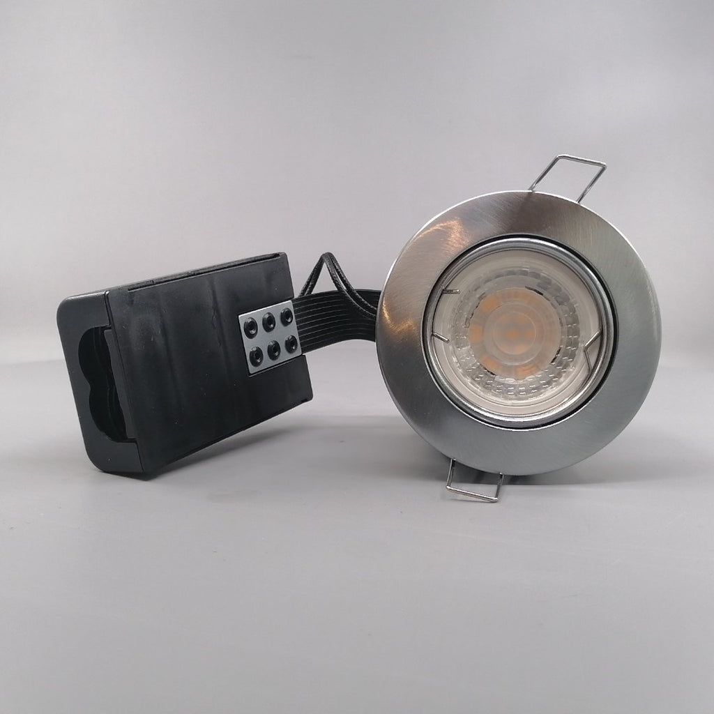 Pro indbygningsspot m 4W LED pære 3000K - Børstet