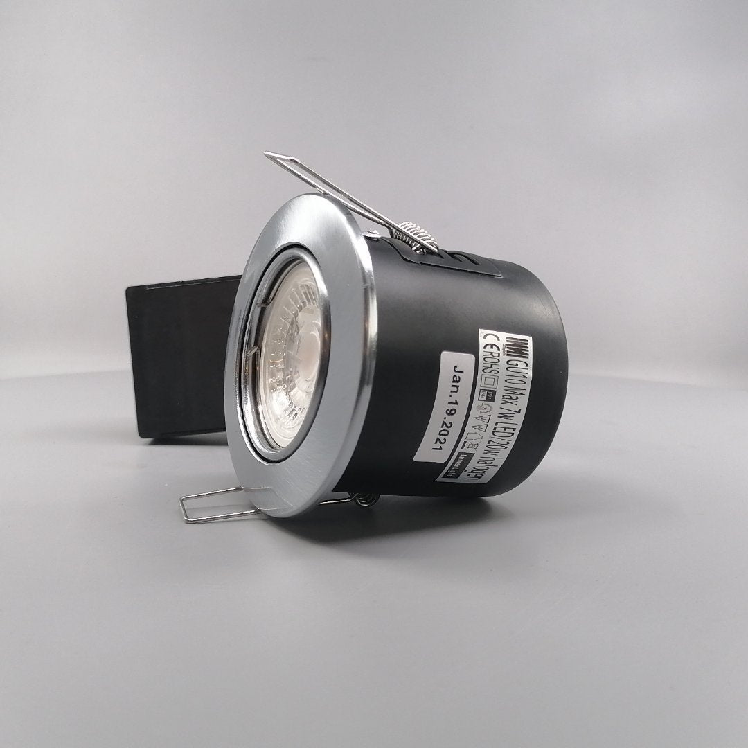 Pro indbygningsspot m 4W LED pære 3000K - Børstet