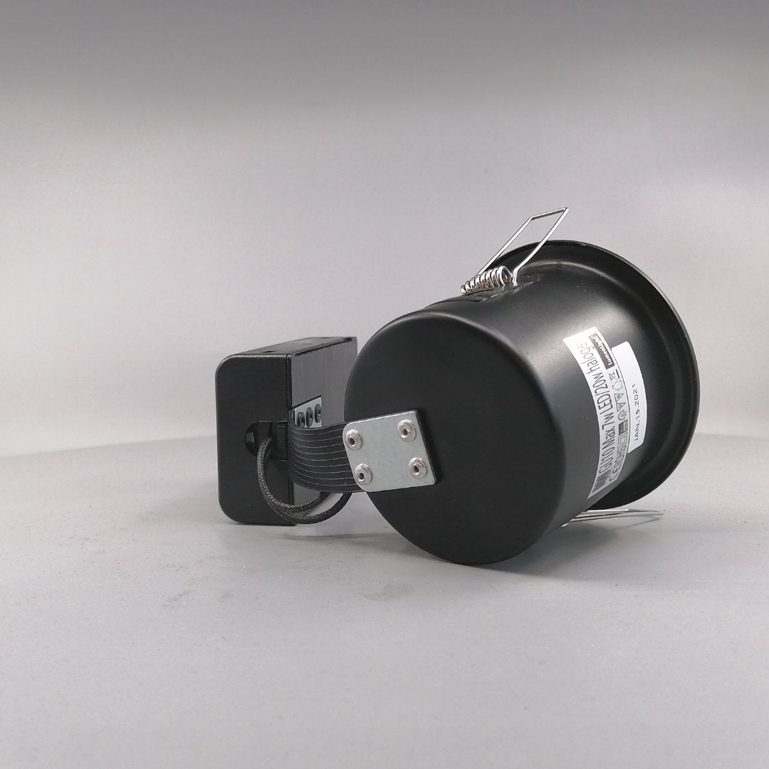 Pro indbygningsspot m. 3-Trins dæmpbar LED pære 3000K - Mat sort (360° frame 16)