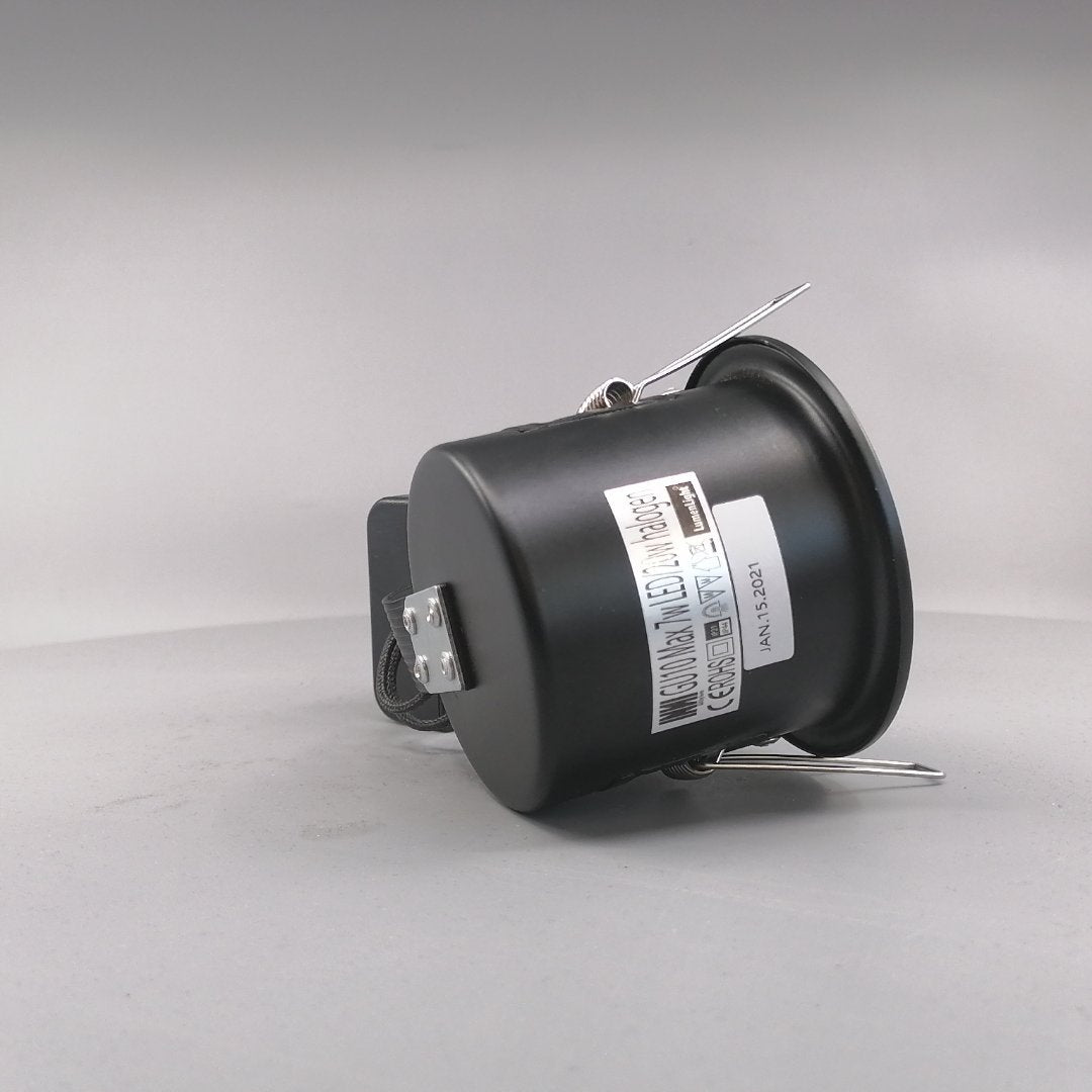 Pro indbygningsspot m. 3-Trins dæmpbar LED pære 3000K - Mat sort (360° frame 18)
