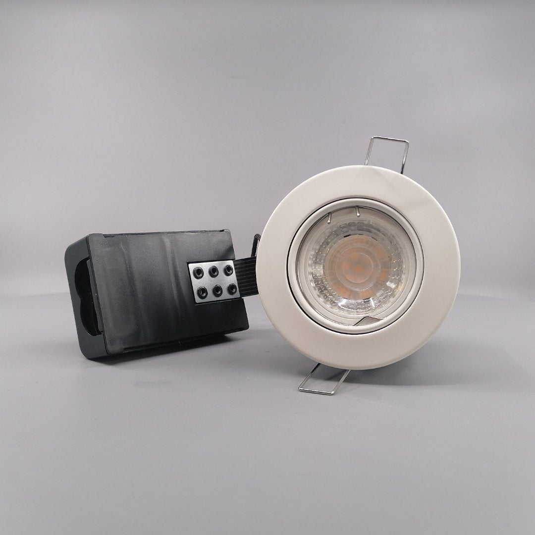 Pro indbygningsspot m 5W LED pære 3000K - Mat hvid