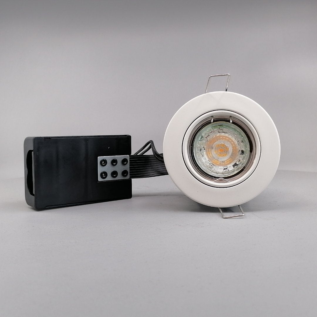Pro Indbygningsspot m 5,5W DimTone LED pære - Mat hvid