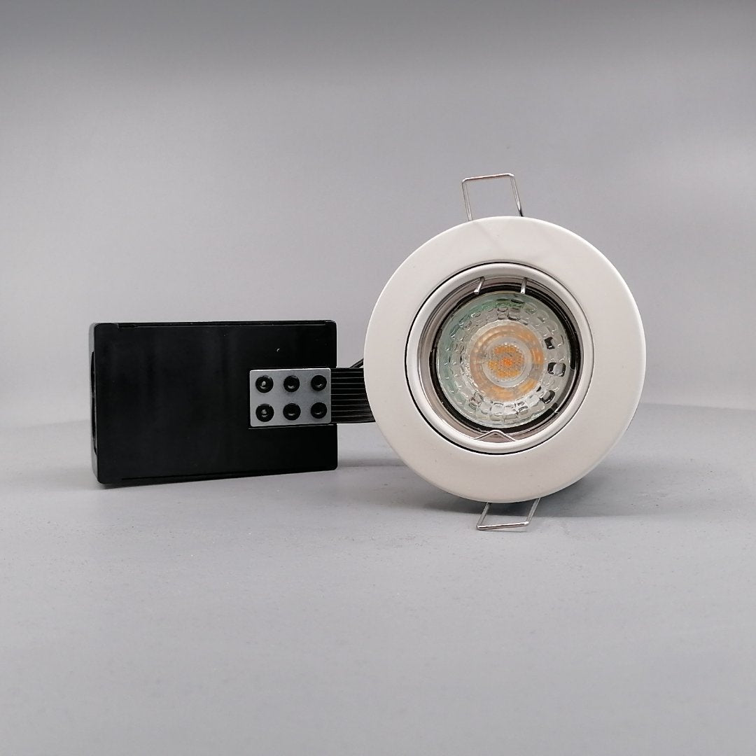 Pro Indbygningsspot m 5,5W DimTone LED pære - Mat hvid