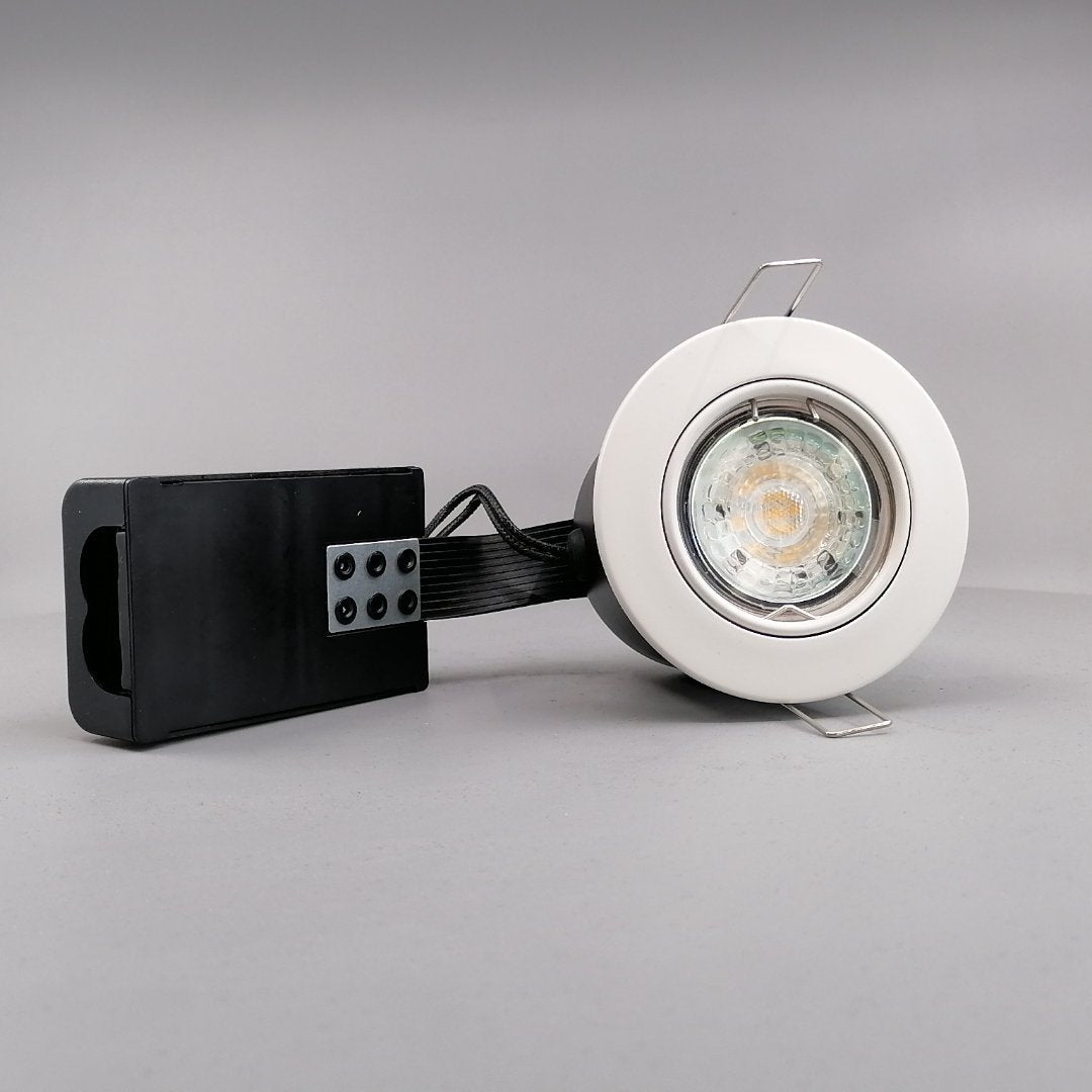 Pro Indbygningsspot m 5,5W DimTone LED pære - Mat hvid