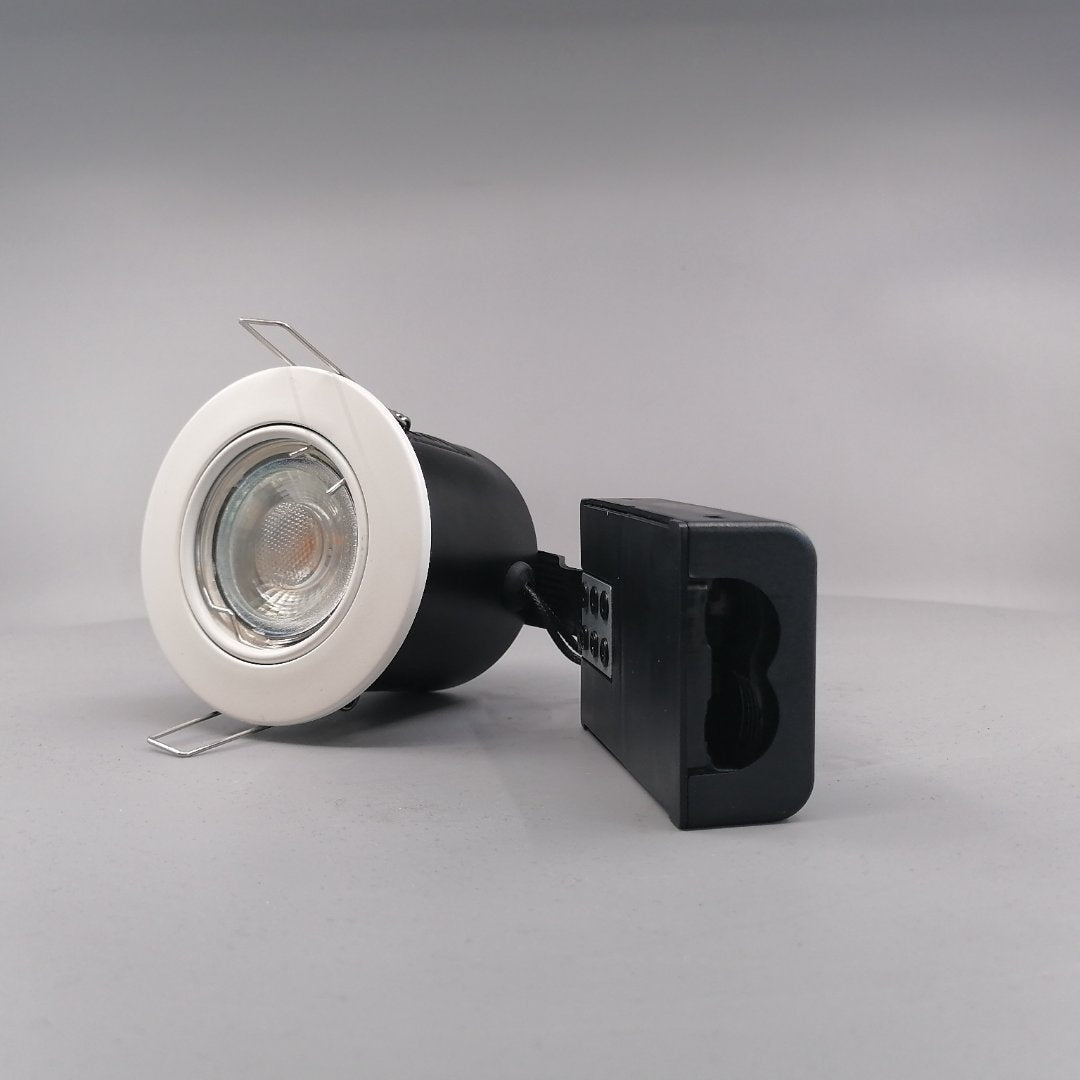 Pro indbygningsspot m. 3-Trins dæmpbar LED pære 3000K - Mat hvid (360° frame 3)