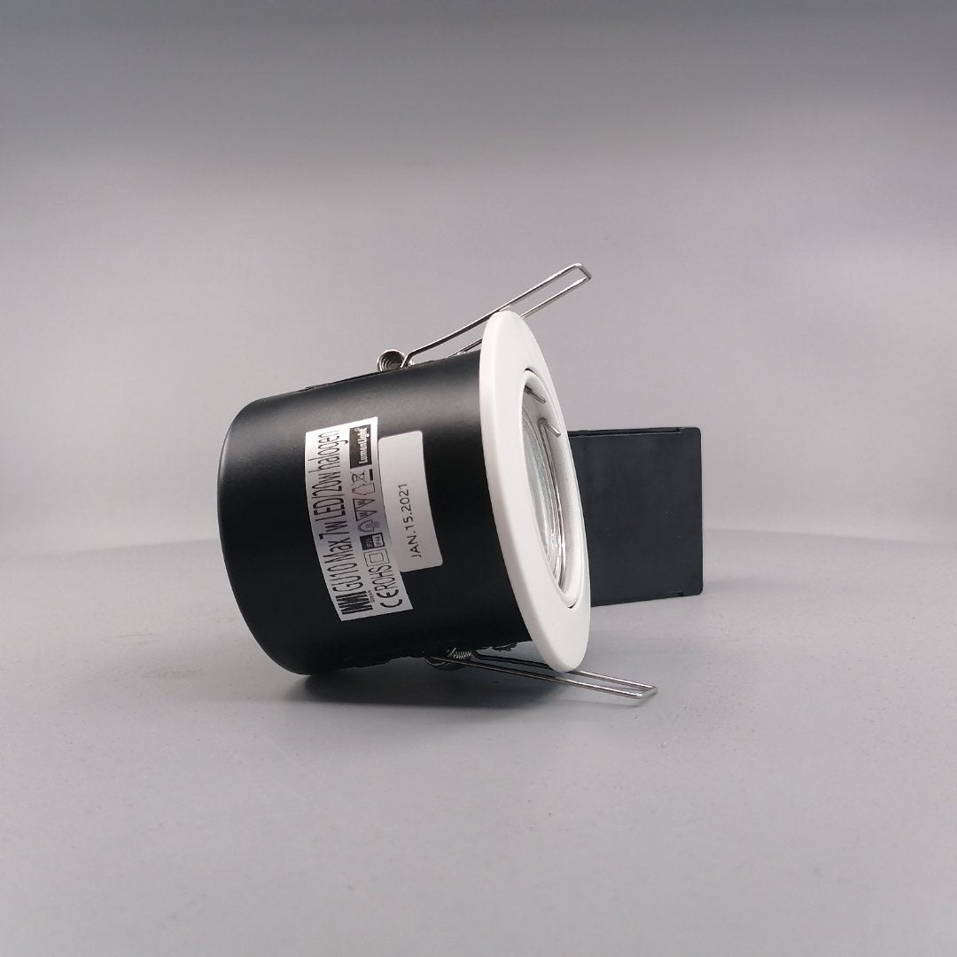 Pro indbygningsspot m. 3-Trins dæmpbar LED pære 3000K - Mat hvid (360° frame 20)
