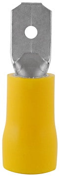 KABELSKO FLADSTIFT, ISOLEREDE, 4,0-6,0 MM², GUL, 100 STK/FRP