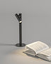 BATTERILAMPE, ZOOM DESK, SORT, 3000K
