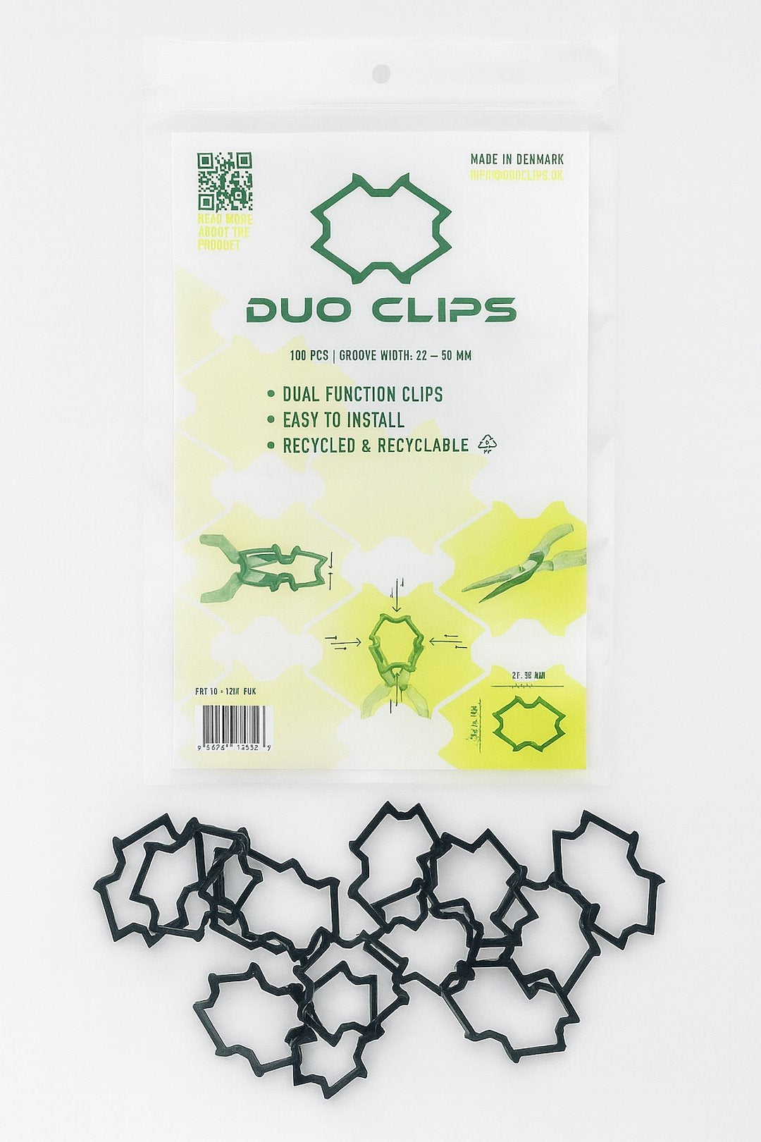 DUO CLIPS rilleclips til installation af el ledninger og rør