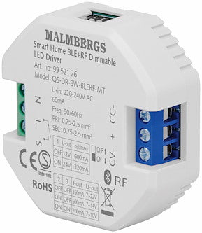 BLUETOOTH SMART HOME LED DRIVER CC/CV, INKL. RF