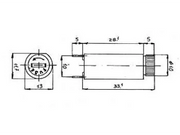 Sikringsholder - Ø5x20mm, til print, vertikal (maks. 10A)