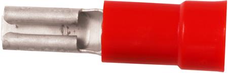 Isoleret spademuffe 0,5-1,5 mm² rød 6,3x0,8 mm. - 1 stk.