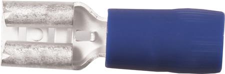 Isoleret spademuffe 1,5-2,5 mm² blå 6,3x0,8 - 1 stk.