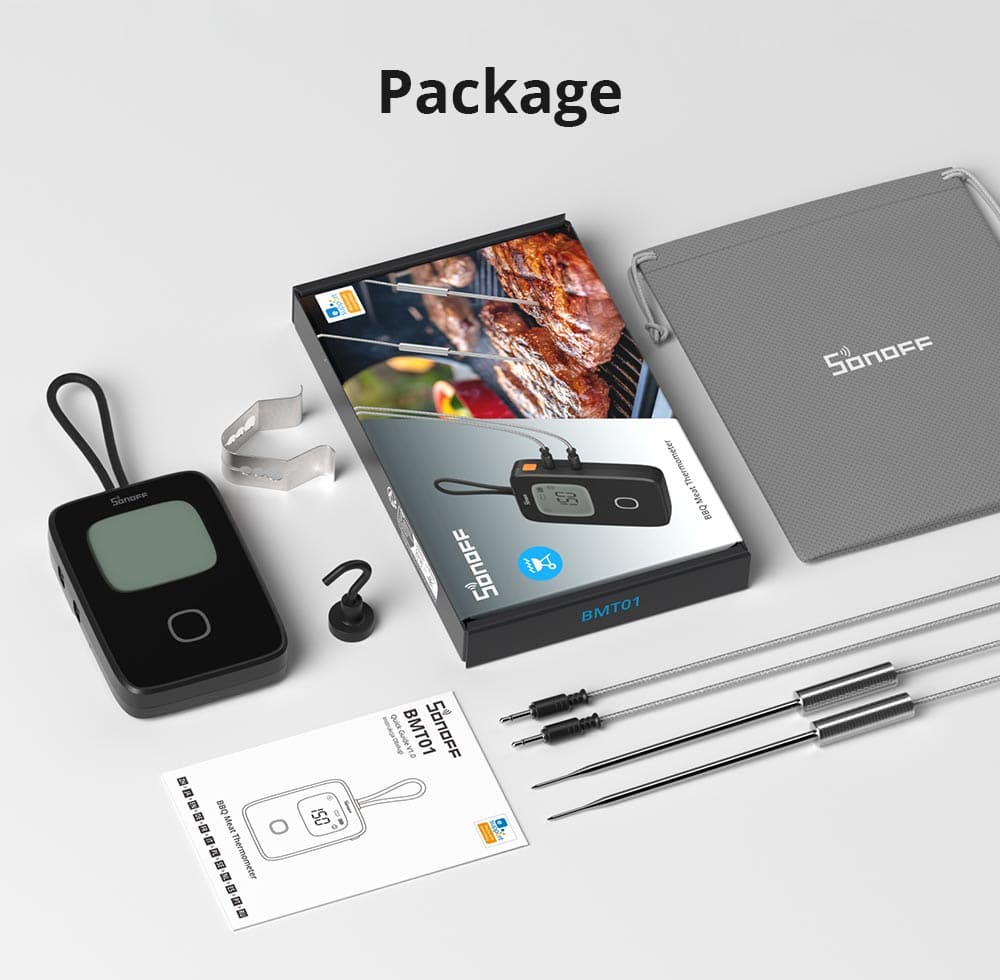 Smart BBQ-grilltermometer m. app. inkl. 2 prober