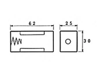 Batteriholder til 1xC bat. (m. loddeflige)