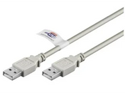 USB 2.0 kabel - A han til A han, Grå (3m)