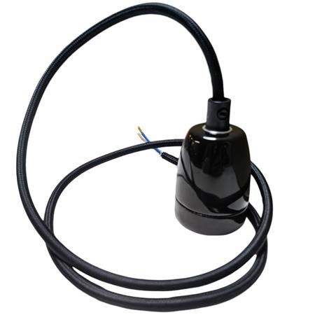 SIMPLY PENDEL KIT, E27 SORT, 2M KABEL