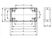 G416 plastkabinet - Mørkegrå, IP54 (150x80x45mm)