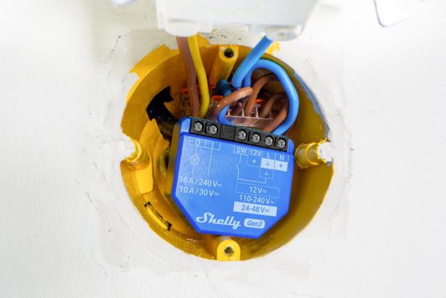 Shelly 1 Gen3 - WiFI relæ potentialfrit kontaktsæt