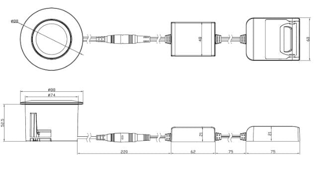 DIOSPOT 50 supreme stål rund 7W 927 532lm 38°