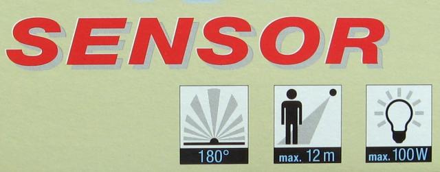 Udendørs Sensorlampe sort L 585 S