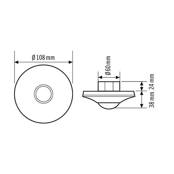 ESYLUX  sensor loft PD-C 360/8 slave