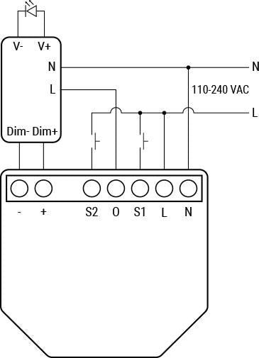 Shelly PM Gen3 Dimmer  0/1-10V styring