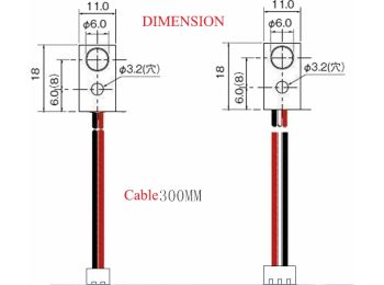 IR brudstrålesensor - 5Vdc, 3mm IR LED, NO (2 dele)