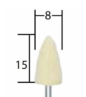 Filtpolerstifter kegleformet 2 stk.