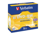 DVD+RW medie - 4,7GB 4x hastighed (5 stk. jewelcase)